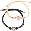 ifundom Bracciale della Distanza per Coppie, Regolabile, Vibrazione e Connessione al Tocco, per Anniversari e Occasioni Speciali