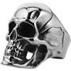 Healeved Anello Testa di Teschio Punk in Acciaio Inossidabile Vintage da Uomo Gioiello Gotico Retrò Resistente All'Ossidazione Accessorio per Feste e Uso Quotidiano