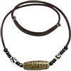 XIEHEMAO Collana con perline tibetane Dzi, collana con ciondolo in agata unisex, gioielli di preghiera spirituale, ornamento simbolo fortunato for uomo e donna da indossare ogni giorno
