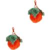 TOVINANNA portachiavi imbottito Pendente portachiavi Decorazione chiavi con Charms di zaino chiave pelosa portachiavi per fascino della catena chiave pelliccia ecologica Orange