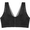 HLYLDL Reggiseno Sportivo Wireless Wireless con Zip Sexy Pizzo Floreale Yoga Comfort Reggiseno per Dormire Reggiseni Push up Imbottiti Rimovibili per Le Donne