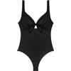 YAMAMAY - Costume da Bagno Intero con Ferretto e Imbottitura Removibile, Donna, Essentials, Nero, monocromo