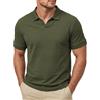 Elainone Polo Uomo Manica Corta con Scollo a Y Senza Bottoni | 65% cotone e 35% poliestere, vestibilità regular, stile smart casual per ufficio, tempo libero e viaggio
