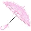 KIMISS Ombrello in Pizzo Rosa Ombrello Parasole Rosa Tessuto in Pizzo Ombrello da Sposa Ombrello in Pizzo Pieghevole Unico Ombrello Parasole Puntelli per Prestazioni (Rosa)