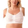 Vivisence Donna Reggiseno Morbido Senza Ferretti Chiusura Frontale Sostegno, Bianco,8G