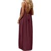 uxxnjfg Vestiti Estivi Donna Elegante Vestito Donna Estivo Lunghi Vestito Spiaggia Lunga Vestiti Estivi Sexy Abbigliamento Abito da Spiaggia Senza Maniche Infinity Dress Vino L