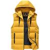 NaLatia Gilet Trekking Uomo Invernale Leggero con Cappuccio Giubbotto Smanicato Cotone Giacca Trapuntato Corto Gilet Senza Maniche Imbottita Giubbino Piumino Smanicato Estivo