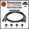 FASEMAZIONE Phasemation CC-1200RR RCA Cavo Phono PC-Triple C 1,2 m Rodiato