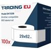 LabelTrade 100x Etichetta comp. con Brother DK11209 62 x 29 mm 800 pz +1x supporto riutiliz