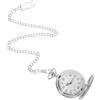 Gatuida Orologio da Tasca Classico Inciso Argento con Coperchio a Ribalta | Movimento Meccanico Preciso, Lega e Plastica, Stile Antico per Occasioni Formali e Casual
