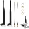 JXRSKJ 2 Connettori Maschio SMA con Antenna 5 dBi, Antenna WiFi PC, Ottimizzato 868 MHz, Cavo Adattatore RF, Ricezione Migliorata per Router, Gateway E Progetti IoT