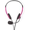 Nedis Cuffie per PC Fascia 2 Connettori da 3,5 mm, Rosa