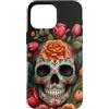 Skull Flower Cottagecore Floral Flowers Custodia per iPhone 16 Pro Max Floreale Zucchero Teschio Fiore Tulipano Rosa Halloween Cottag
