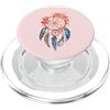 Dream Catcher Shop Acchiappasogni floreale con piume Boho Spiritual Watercolor Design PopSockets PopGrip per MagSafe