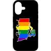 Rhode Island Map USA State Rainbow Pride Custodia per iPhone 17 Rhode Island Mappa USA Stato Arcobaleno Flag Orgoglio