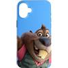 Disney Custodia per iPhone 16 Plus Disney Zootopia 2 Nibbles Maplestick Beaver Big Face Blue