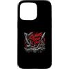 Norse Viking Warrior Myth Battle Rune Custodia per iPhone 15 Pro Max Saga dei miti vichinghi con corda e lancia di Gunnars