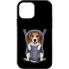 Beagle Puppy Lover PS Custodia per iPhone 12 mini Divertente cucciolo di beagle in un marsupio per gli amanti dei cani