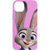 Disney Custodia per iPhone 14 Plus Disney Zootopia 2 Judy Hopps Bunny Rabbit Big Face Pink