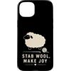 Needle Felting Wool Craft Sheep Makers S Custodia per iPhone 15 Plus Feltro ad ago carino pecora amante del mestiere tee pugnalata lana rendere gioia