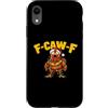 F-CAW-F Funny Christmas Chicken Xmas Des Custodia per iPhone XR Funny F-Caw-F Rooster FCAWF Santa Chicken Christmas Light