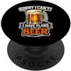 Amante della birra divertente Mi dispiace, non posso avere impegni con la mia birra PopSockets PopGrip Adesivo