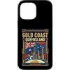 Gold Coast Travel Art Studio Custodia per iPhone 13 Pro Max Gold Coast Queensland Australia bandiera skyline viaggio grafica