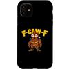 F-CAW-F Funny Christmas Chicken Xmas Des Custodia per iPhone 11 Funny F-Caw-F Rooster FCAWF Santa Chicken Christmas Light