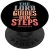 Bible Verse Proverbs 19 9 Tees Co Il Signore guida i nostri passi Proverbi 16:9 Versetto della Bibbia PopSockets PopGrip Adesivo