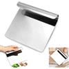 YOYEAH Pala per Verdure in Acciaio Inossidabile Raschietto da Cucina - Raschietto per Pasta, spatola, Raschietto, spatola da Cucina per Un Facile Taglio, Dimensioni 14x12 cm