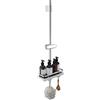 HOMELODY Asta doccia cromata, 90 cm, con mensola, regolabile in altezza, con supporto per soffione doccia, supporto da parete regolabile per fori esistenti, supporto doccia bagno