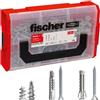 Fischer FIXtainer UX - SX Plus - GK, 240 Pezzi Tasselli e Viti per Muro pieno, Mattone Forato e Cartongesso