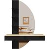 TRIUMPHKEY Tavolo da Trucco da Parete con Illuminazione LED e Grande Specchio HD - Mobile da Trucco Sospeso con Cassetti, Touch Dimmer e 3 Temperature di Colore (Nero)