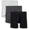 Amazon Essentials Boxer in Microfibra, Biancheria Intima Uomo, Pacco da 3, Carbone Grigio/Grigio Chiaro/Nero, M