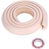 Hztyyier Protezioni angolari in gomma 2M Protezioni per bordi per bambini Protezioni per paraurti per mobili di sicurezza(Beige)
