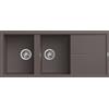 Elleci Lavello con 2 vasche 116x50cm | Elleci Unico 500 Cocoa LKU50087