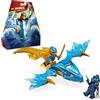 LEGO NINJAGO Attacco del Rising Dragon di Nya, Giochi per Bambini e Bambine da 6 Anni in su, Action Figure di Drago Giocattolo da Costruire con 2 Minifigure, Spada Ninja e Artigli 71802