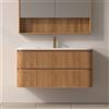 KAMALU Mobile bagno cannettato 100 cm con lavabo in ceramica | KAM-NORTH-100C