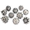 Ajuny Set da 30 Pomelli in Ceramica Bianco e Nero Stampati - Pomelli Decorativi per Cassetti, Ante e Mobili - Per Cucina e Bagno - Stile Vintage/Boho, Finitura Lucida, Fatti a Mano