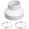 YqsIbth Riduttore per canalizzazione, 150 mm a 100 mm, riduttore per ventola di estrazione da 6 a 4 pollici, connettore di riduzione del tubo con clip per tubi in acciaio inossidabile (91-114 mm, 141-165 mm)