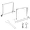 QUARKZMAN 2Pcs Staffa A Forma Di U Per Tubi Quadrati 100x100mm Staffa A U In Acciaio Inox 304 Fascetta Quadrata Con Piastra Bulloni Dadi E Chiave Per Tubi Barre Di Chiusura Porte Ringhiere