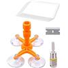 CLICLED Kit Riparazione Parabrezza Auto ripara Crepe Schermo Cellulare schegge Vetro