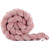 Waldin Treccia Paracolpi per Culla e Lettino - Velour Pink