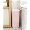Baffect Piccolo bidone della spazzatura con coperchio, cestino per la spazzatura da bagno, dormitorio, essenziale per camera da letto, ufficio, università, 6 litri (rosa)