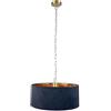 Relaxdays Lampada a sospensione, paralume in tessuto, attacco E27, nero | HxD: 180 x 40 cm, moderna