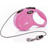 FLEXI New Classic XS guinzaglio 3 m. Rosa. Fino a 8 kg.