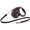 FLEXI Black Design S Cord 5 m pink guinzaglio automatico