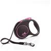 FLEXI Guinzaglio Black Design S Fettuccia 5 m rosa