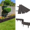 UISEBRT Bordo per aiuola da 2,3 m in aspetto legno in PP plastica, recinzione per aiuola, bordo per prato, può essere intrecciato, palisade da giardino, recinzione per aiuola, divisorio per aiuola