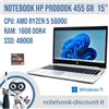 HP Notebook 15" HP ProBook 455 G8 AMD Ryzen 5 5600u Ram 16Gb DDR4 SSD 480Gb W11P